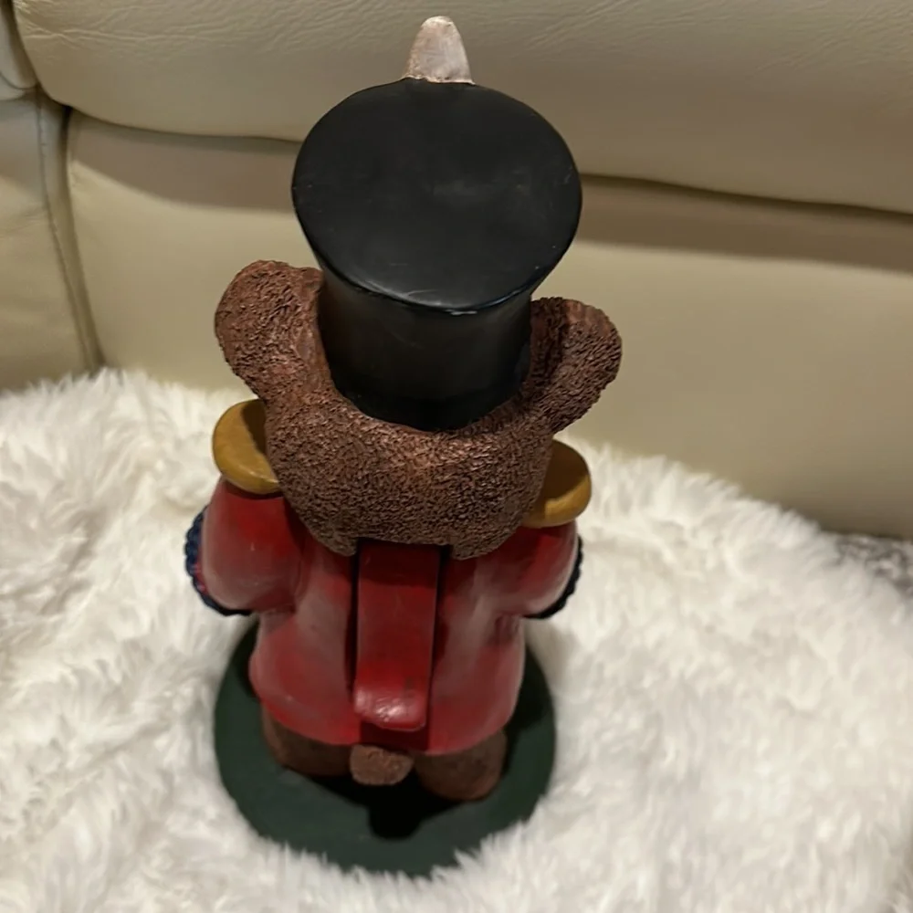 Kurt Adler Teddy Bear Soldier Nut Cracker Ceramic